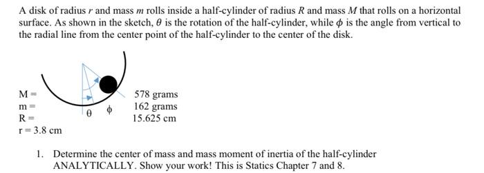 Solved A Disk Of Radius R And Mass M Rolls Inside A Chegg