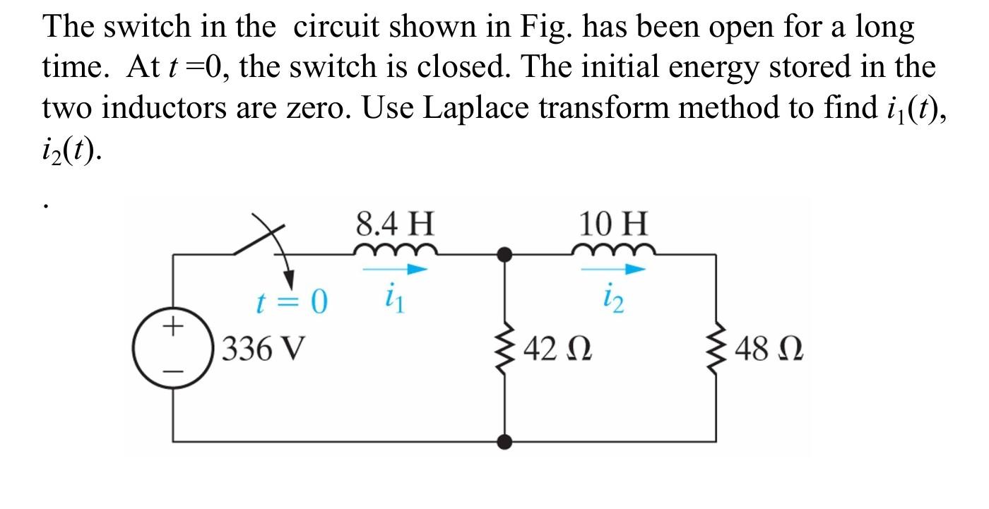 Solved The Switch In The Circuit Shown In Fig Has Been Open Chegg