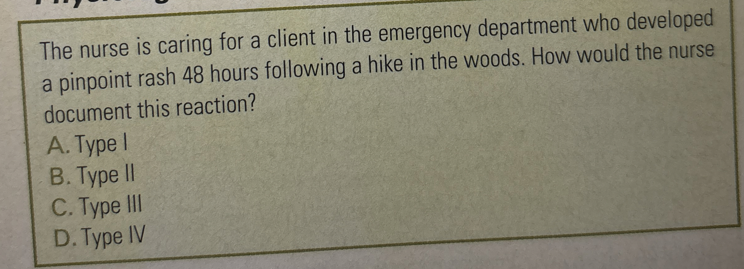 Solved The Nurse Is Caring For A Client In The Emergency Chegg