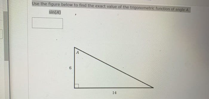 Solved Use The Figure Below To Find The Exact Value Of The Chegg