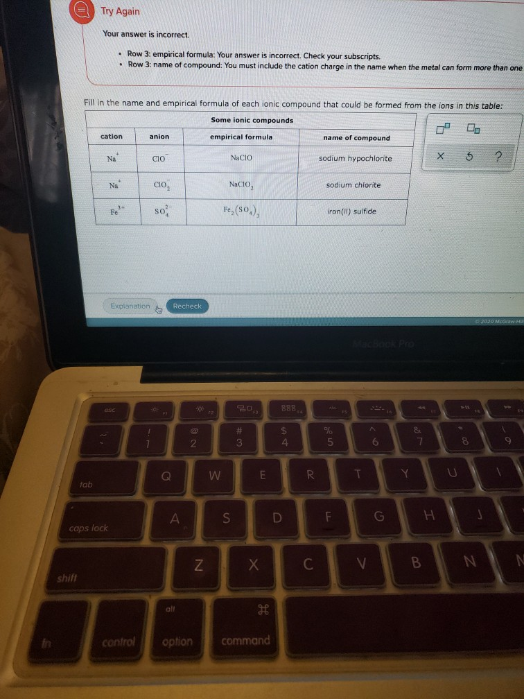 Solved Try Again Your Answer Is Incorrect Row Chegg