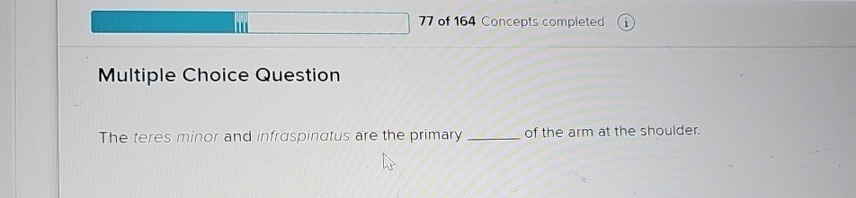 Solved 77 Of 164 Concepts Completed I Multiple Choice Chegg