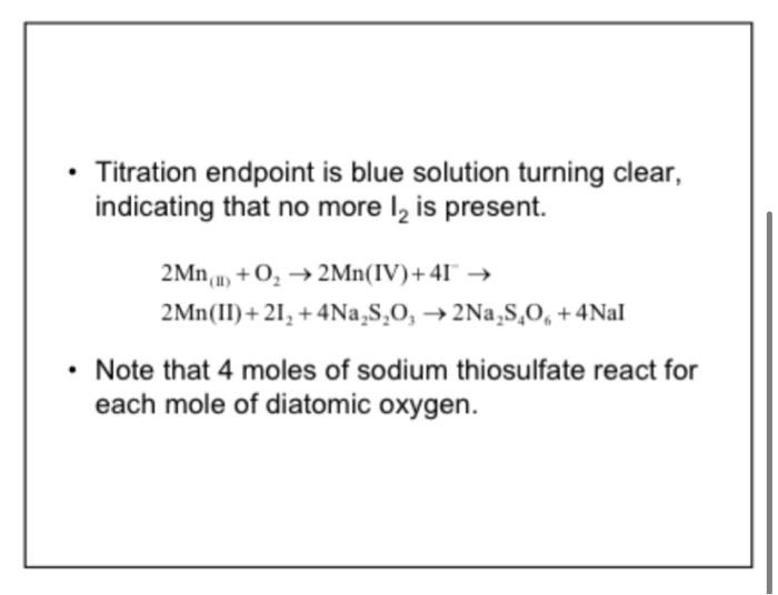 You Used M Sodium Thiosulfate Na S O To Chegg