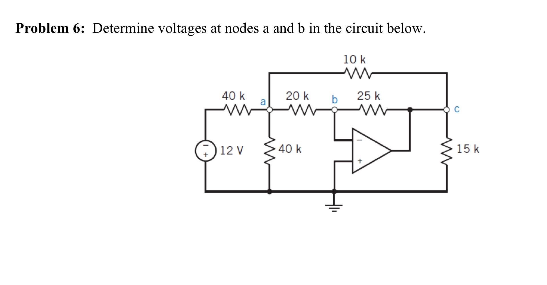 Solved Problem Determine Voltages At Nodes A And B In Chegg