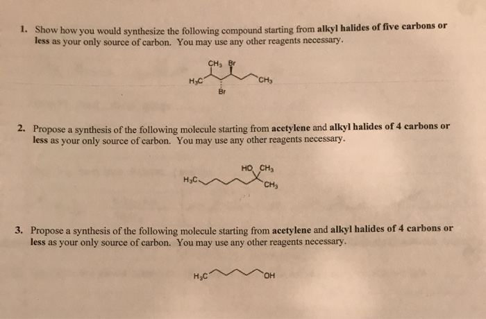 Solved Show How You Would Synthesize The Following Chegg