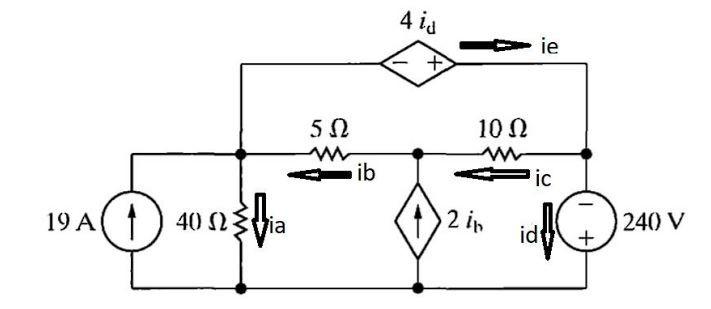 Solved In The Circuit Given In The Figure Find The Currents Chegg