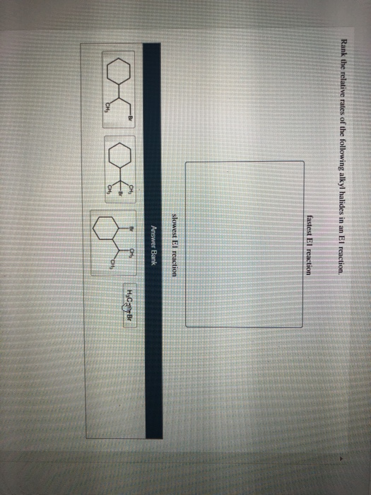 Solved Rank The Relative Rates Of The Following Alkyl Chegg