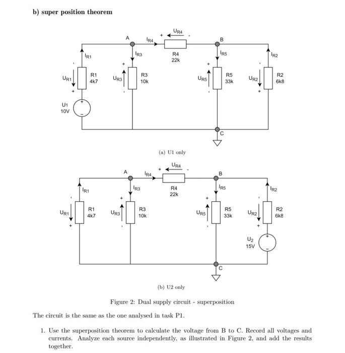 Solved B Super Position Theorem A U Only B U Only Chegg