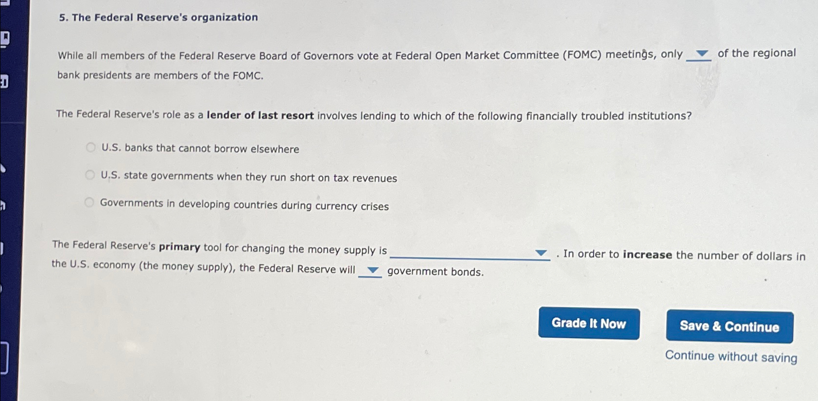 Solved The Federal Reserve S Organizationwhile All Members Chegg