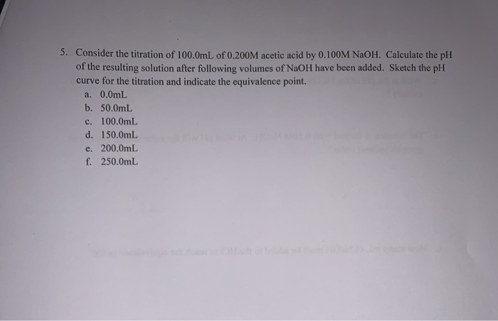 Solved 4 Consider The Titration Of 80 0mL Of 0 100M Ba OH 2 Chegg