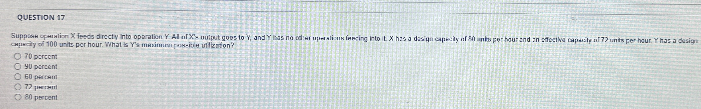 Solved QUESTION 17Suppose Operation X Feeds Directly Into Chegg