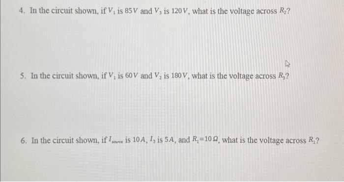 Solved In The Circuit Shown If V Is V And V Is Chegg