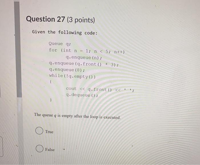 Solved Question Points Answer The Following Questions Chegg