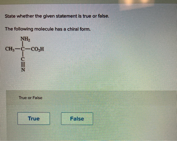 Solved State Whether The Given Statement Is True Or False Chegg