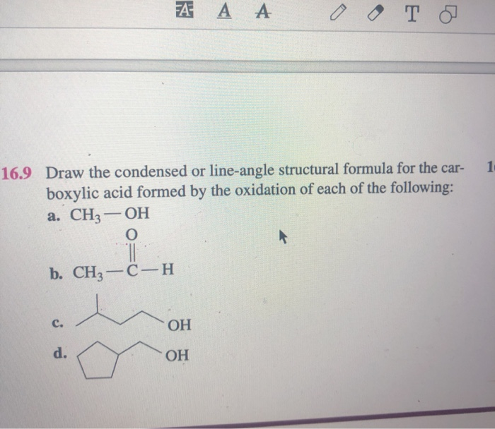 Solved Draw Condensed Or Line Angle Structural Formula For Chegg