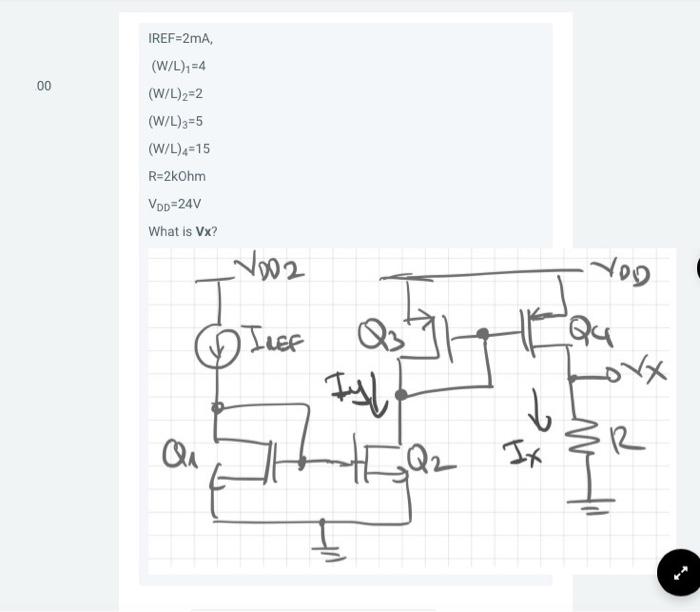 Solved Iref Ma W L W L W L W L Chegg