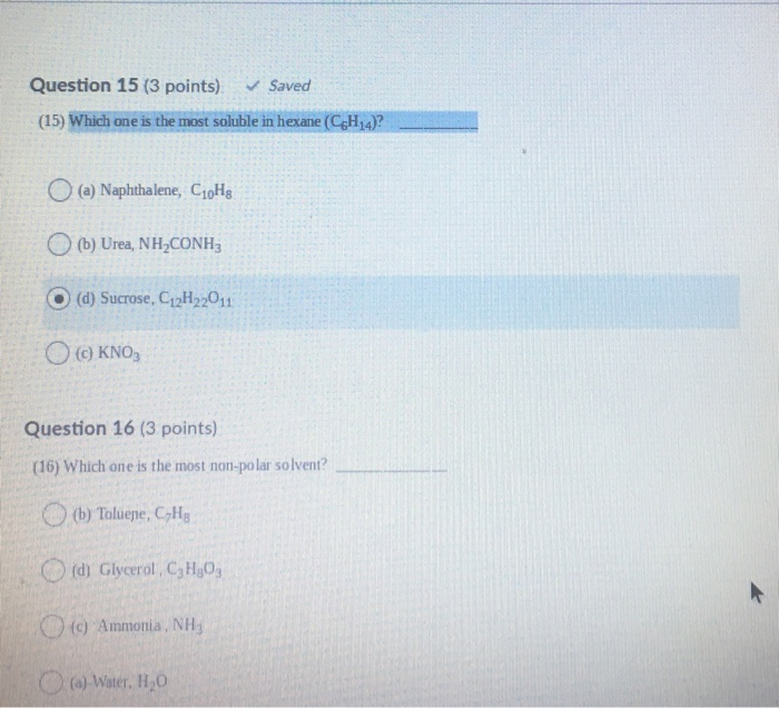 Solved Question Points Which Of The Following Is Chegg