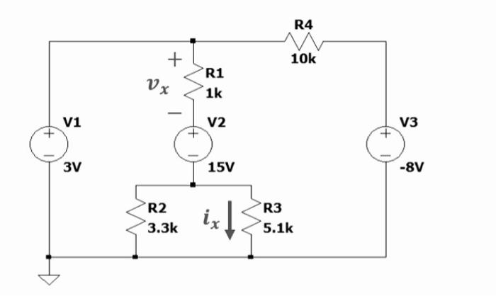 Solved Find Vx And Ix Using Superposition Method Chegg