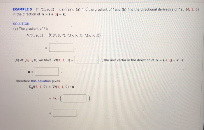 Solved EXAMPLE 5 If F X Y Z X Sin Yz A Find The Chegg