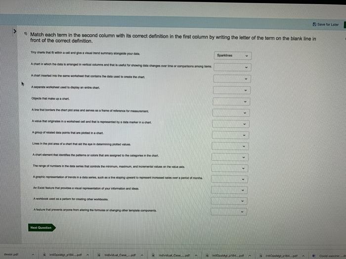 Save For La Match Each Term In The Second Column Chegg