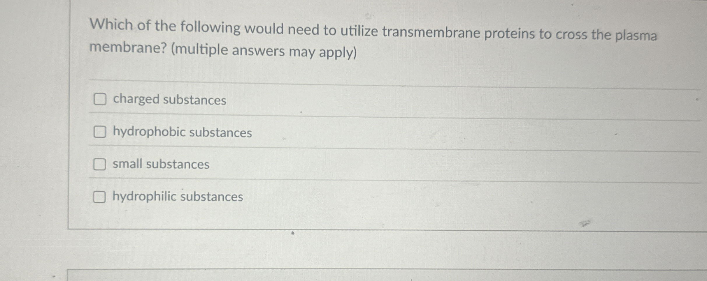 Solved Which Of The Following Would Need To Utilize Chegg