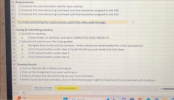 Solved 1 Activity Based Costing Lean Operations And The Chegg