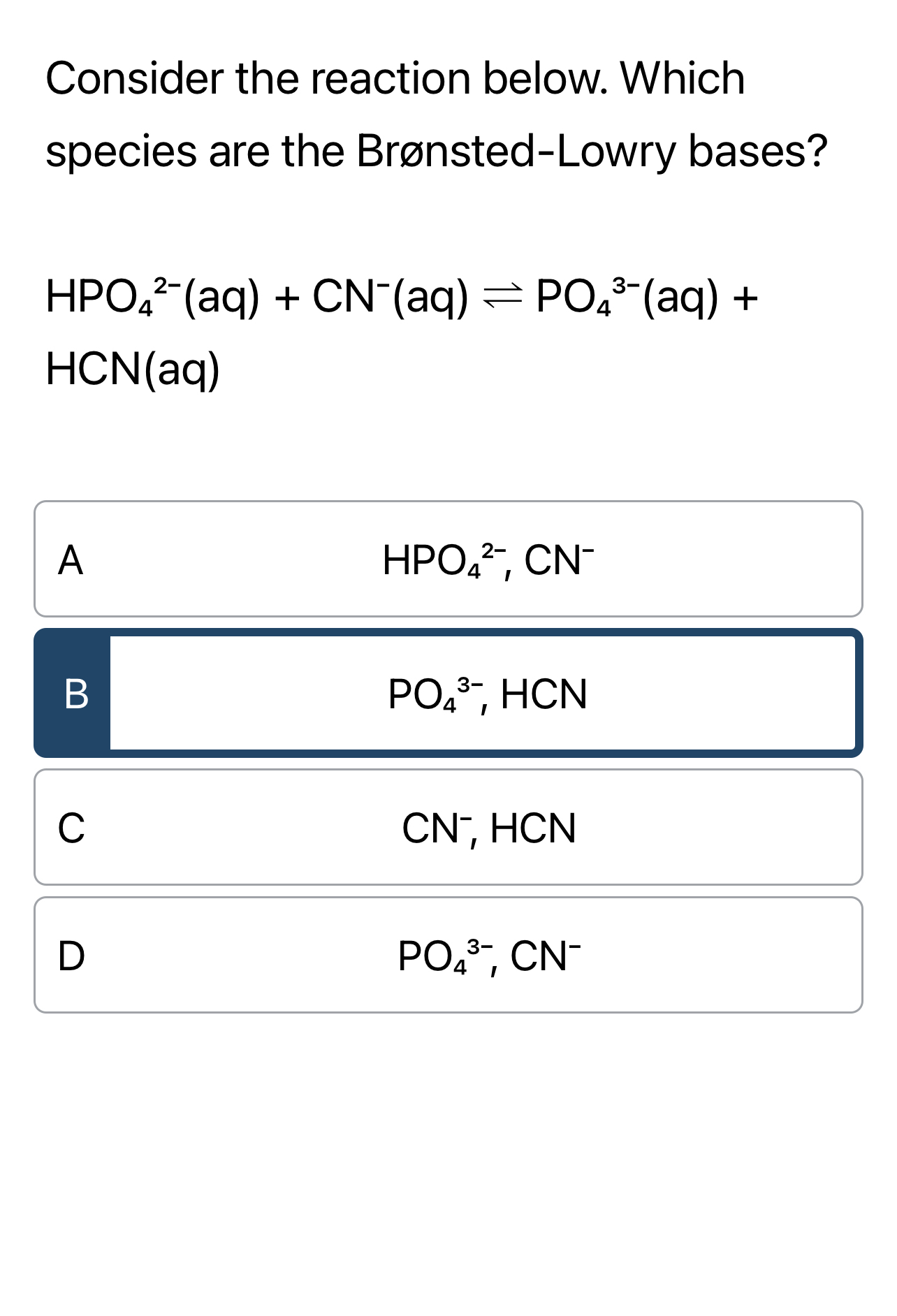 Solved Consider The Reaction Below Which Species Are The Chegg