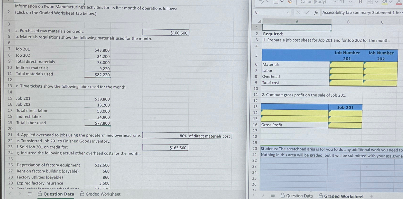 Solved Use Information To Prepare A Job Cost Sheet For Job Chegg