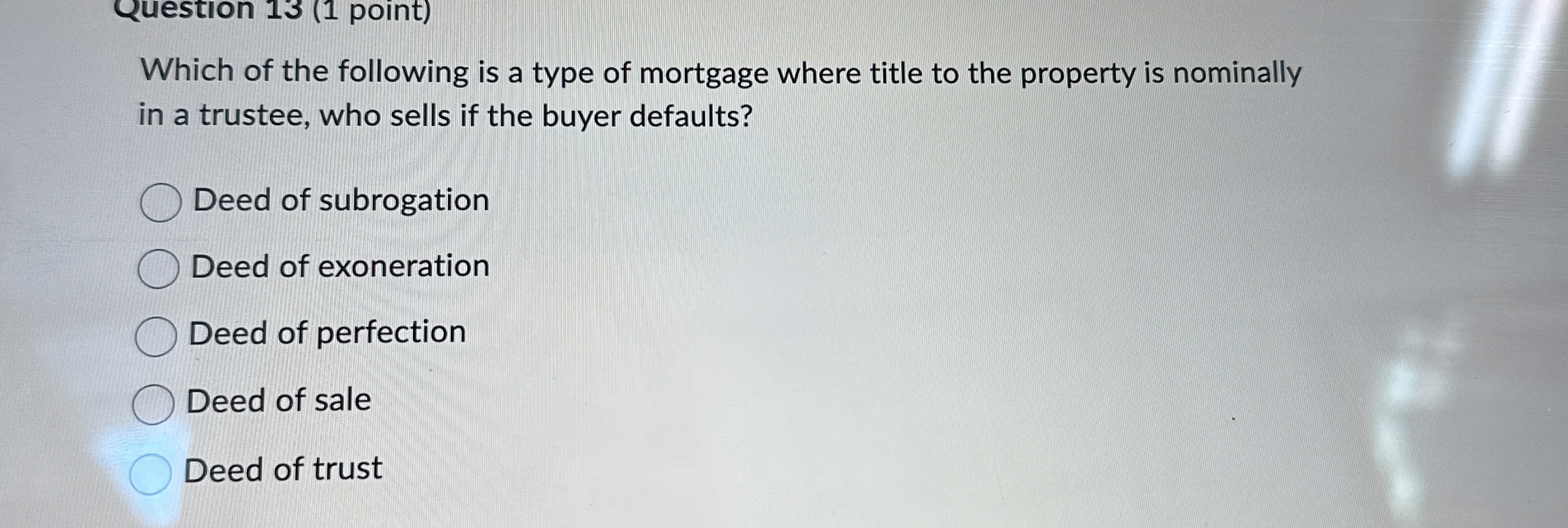 Solved Question 13 1 Point Which Of The Following Is A Chegg