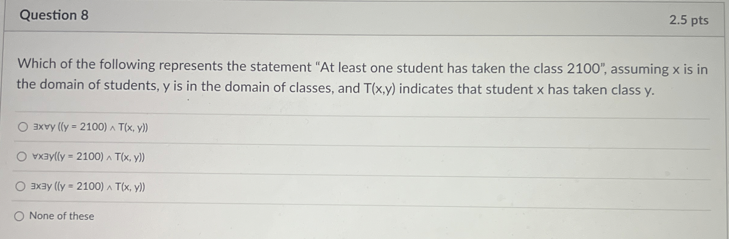 Question Ptswhich Of The Following Represents Chegg