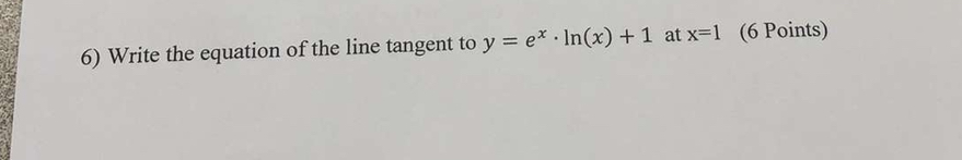 Solved Write The Equation Of The Line Tangent To Chegg