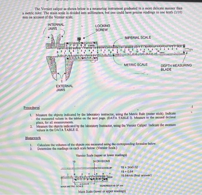 Solved Experiment Measurement Of Length Objective A To Chegg