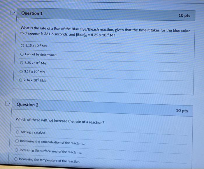 Solved D Question 1 10 Pts What Is The Rate Of A Run Of The Chegg