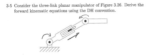 Solved Consider The Three Link Planar Manipulator Of Chegg