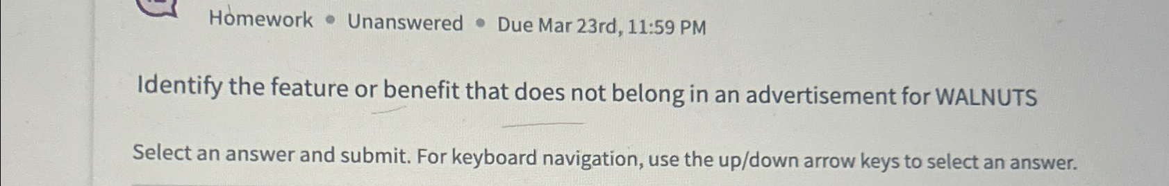 Solved Homework Unanswered Due Mar 23rd 11 59 Chegg