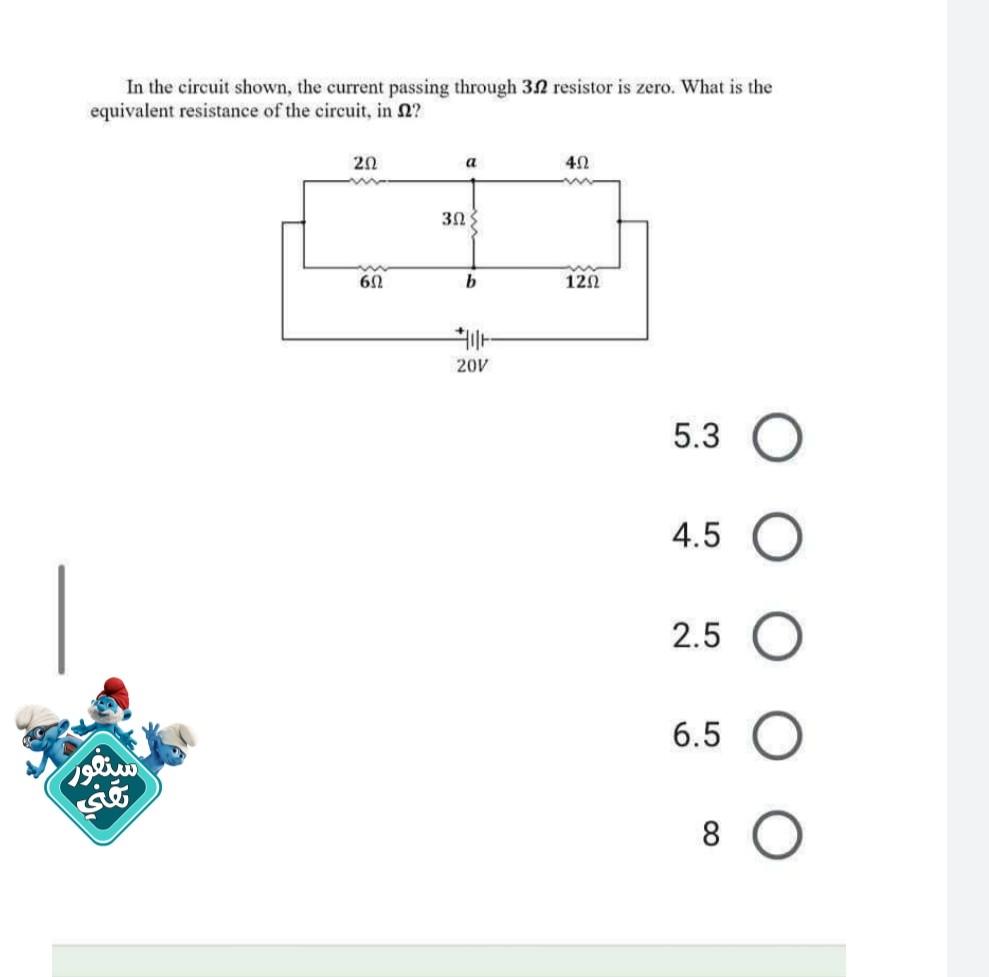 Solved In the circuit shown the current passing through 3Ω Chegg