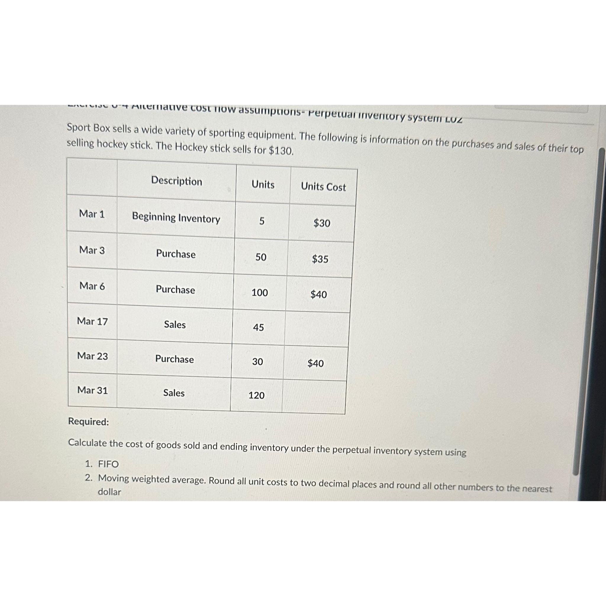 Solved Required Please Complete The Following Exercise Chegg