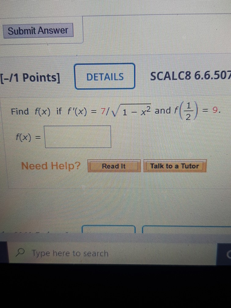 Solved Submit Answer Points Details Scalc Chegg