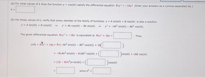 Solved A For What Values Of K Does The Function Chegg