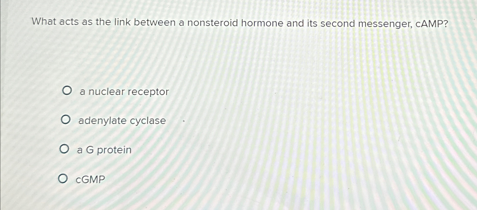 Solved What Acts As The Link Between A Nonsteroid Hormone Chegg