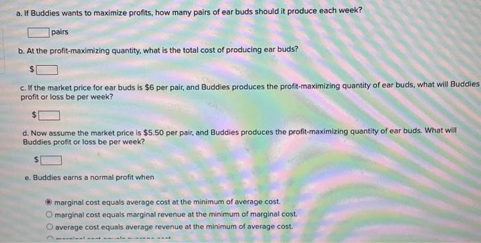 Solved The Table Below Shows The Weekly Marginal Cost Mc Chegg