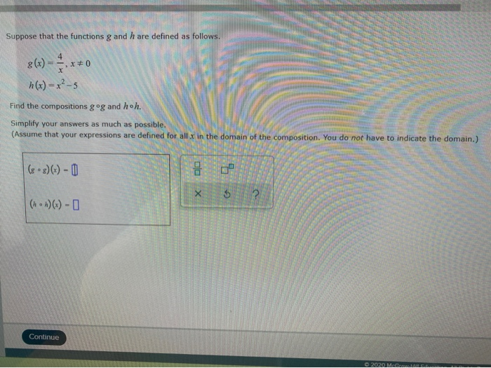 Solved Suppose That The Functions G And H Are Defined As Chegg