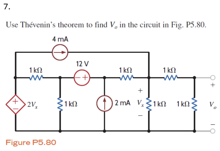 Solved Use Th Venin S Theorem To Find Vo In The Circuit In Chegg