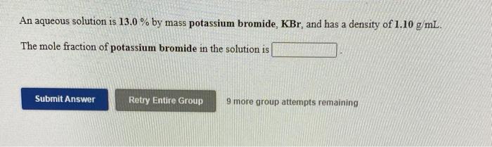 Solved The Mole Fraction Of Silver Nitrate AgNO3 In An Chegg