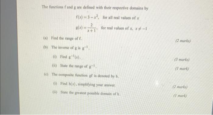 Solved A Function F Is Defined By F X 2e3x1 For All Real Chegg