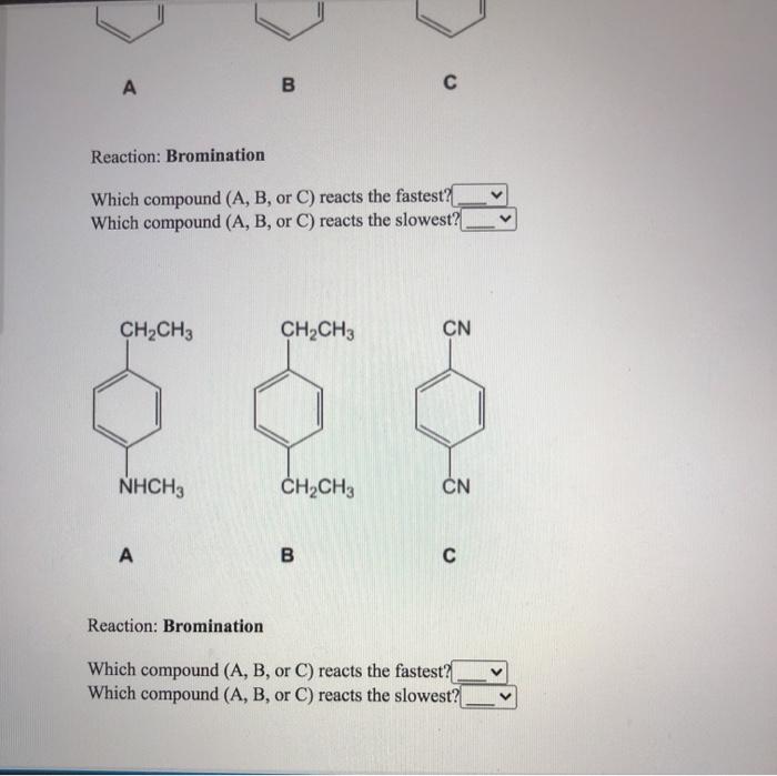 Solved In Both Series Below The Three Aromatic Compounds Chegg