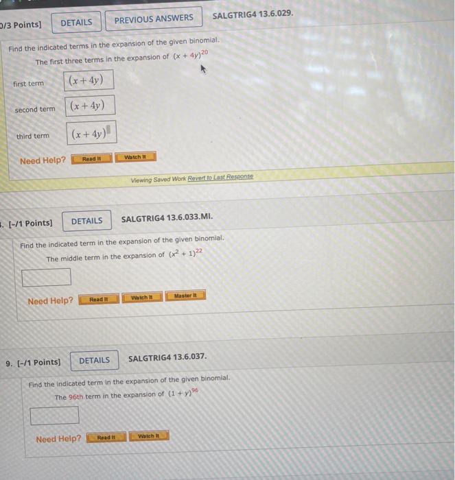 Solved Salgtrig Points Details Previous Chegg