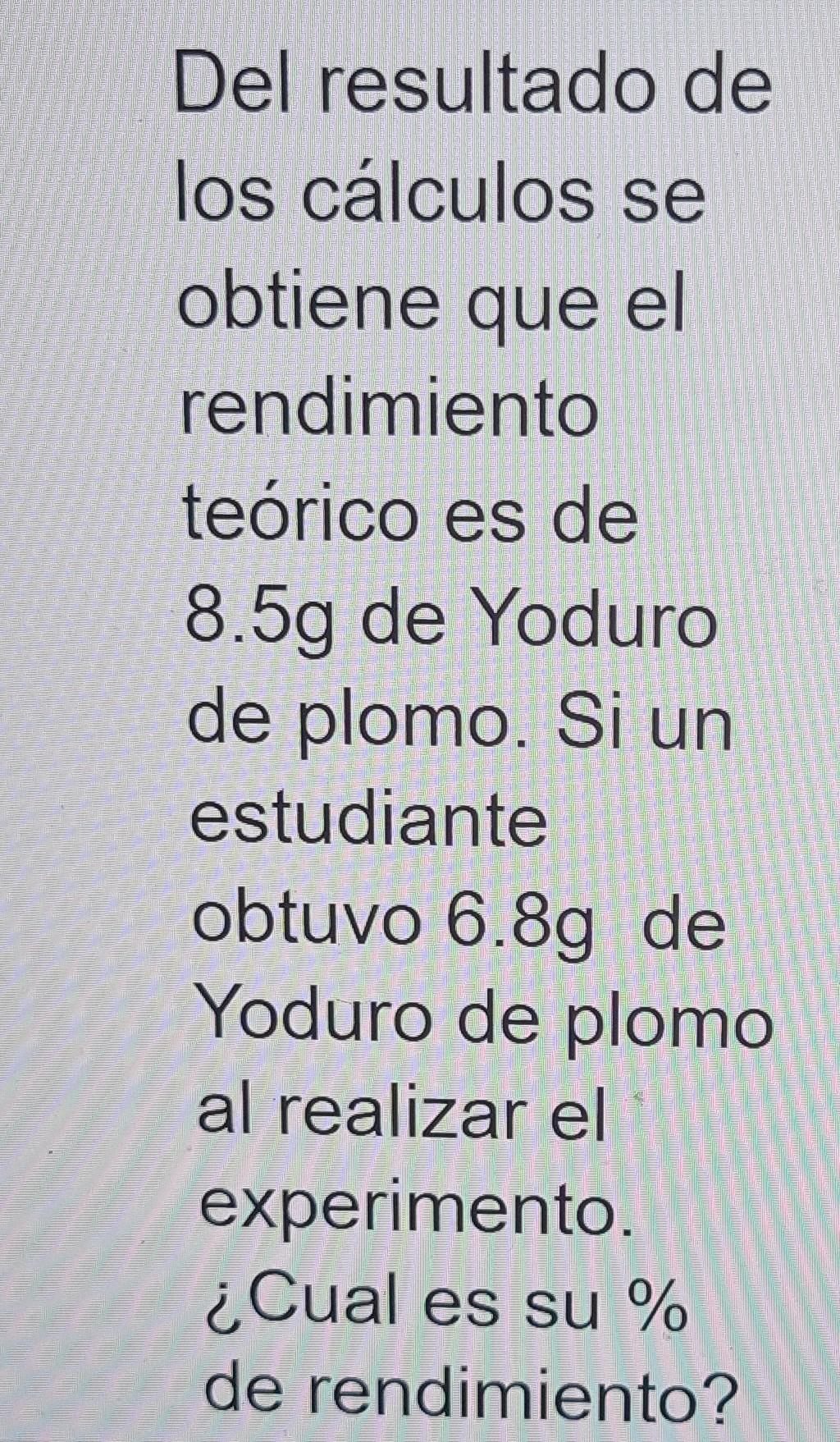 Solved Del resultado de los cálculos se obtiene que el Chegg