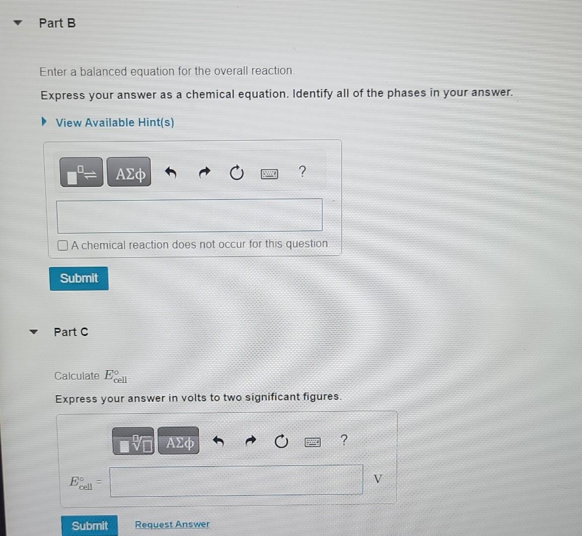 Consider The Voltaic Cell Below Determine The Chegg