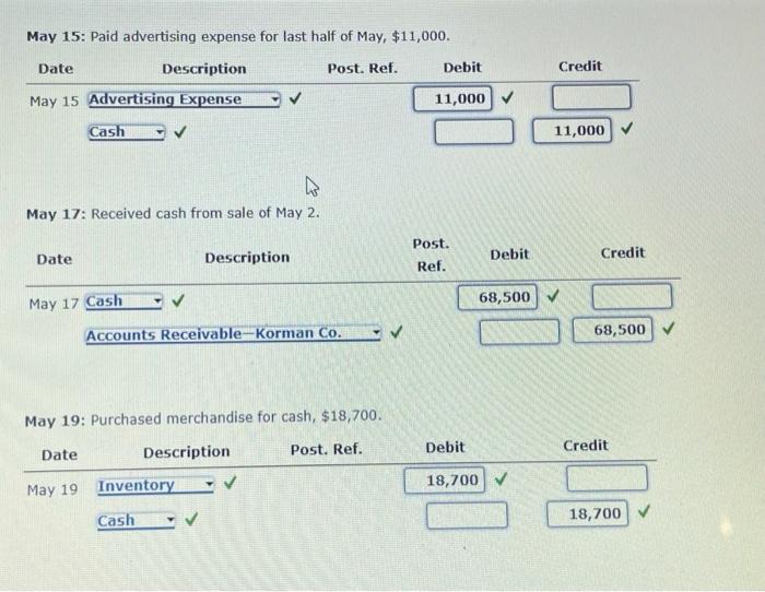 Solved Comprehensive Problem Part And Part Palisade Chegg